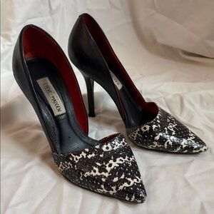 Steve Madden Black and White Patterned Heels